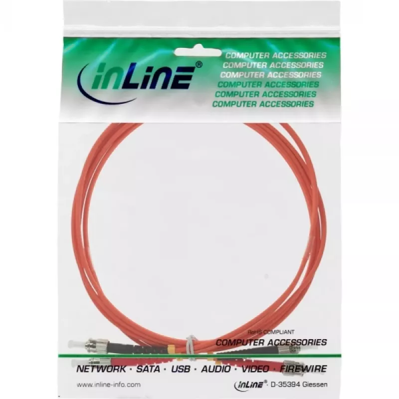 InLine šviesolaidinis dvipusis kabelis ST/ST 50/125µm OM2 3m