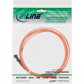 InLine 2 m optinis dvipusis pluoštinis kabelis MTRJ/ST 50/125 µm OM2