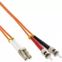 InLine Fiber Optic Duplex laidas LC/ST 50/125µm OM2 2m