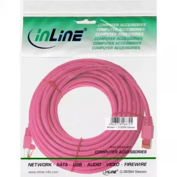 InLine Patch Laidas S/FTP PiMF Cat.6 250MHz PVC varinis rožinis 20m