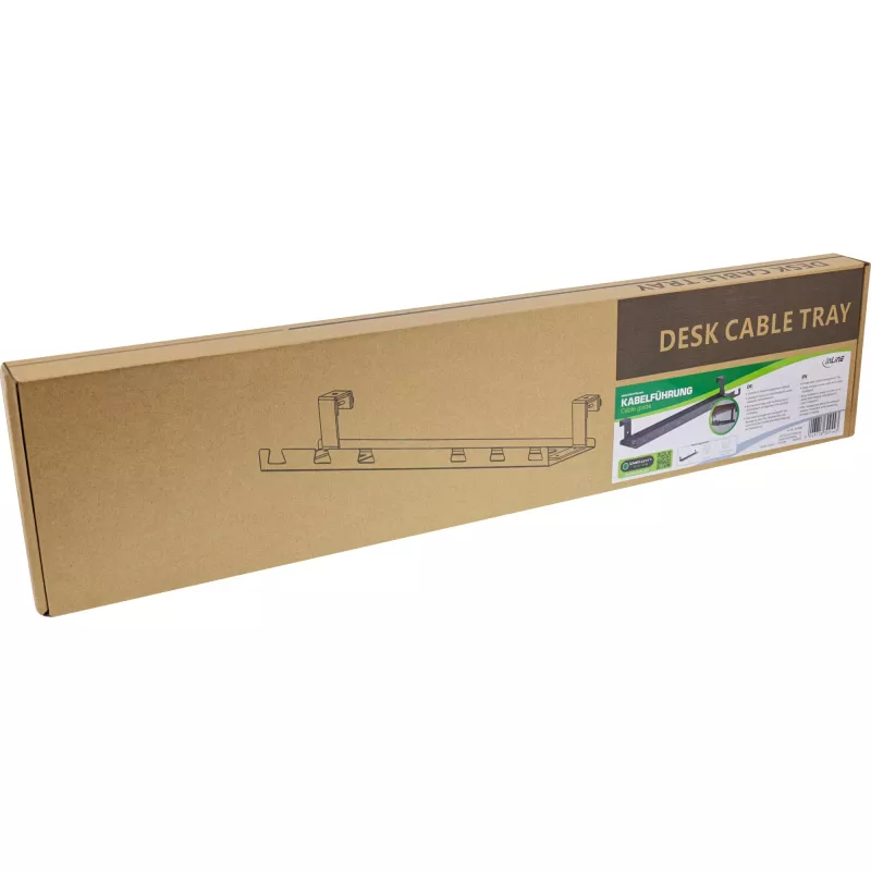 Kabelių lentyna / laikiklis po stalu InLine 131×590×74 mm, juoda
