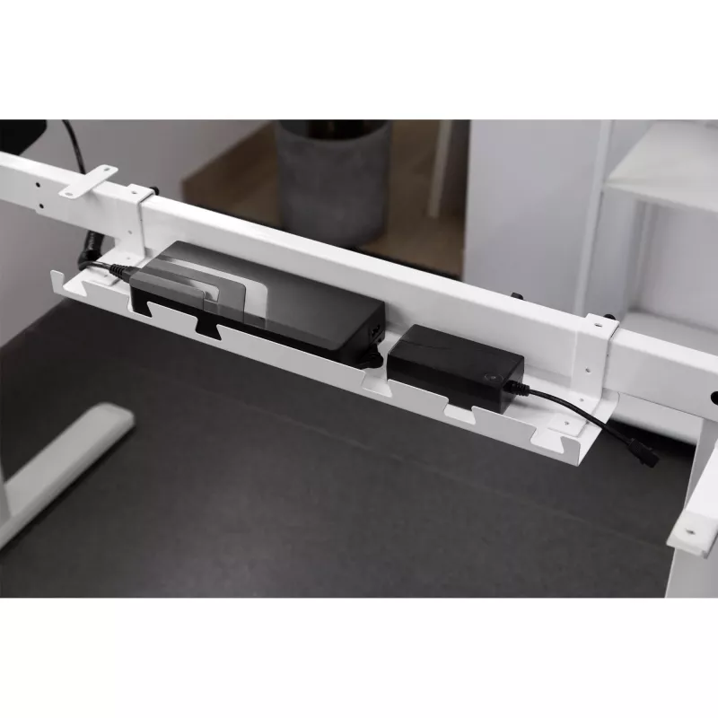 Kabelių vediklis / lentyna po stalu InLine 131×590×74 mm, balta