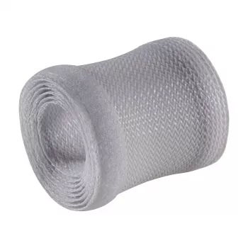 Vamzdinis kabelio gaubtas InLine 1 m × 25 mm, tekstilinis su lipduku, baltas