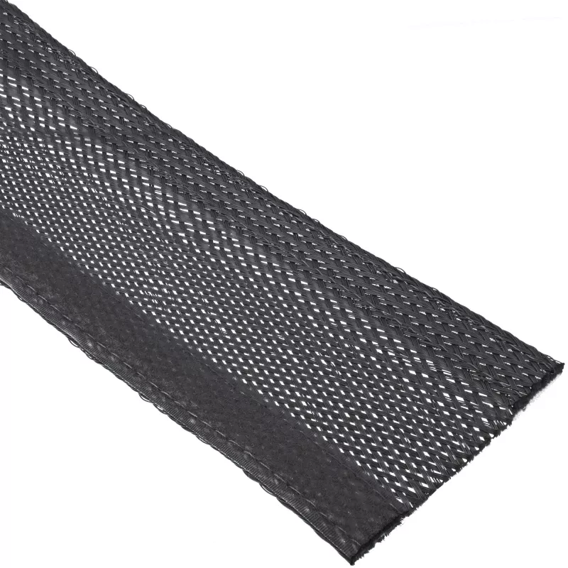 Audininis kabelių movos rankovė InLine 59993A su lipnia juosta, 1 m × 25 mm, juoda
