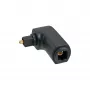 InLine Toslink optinis garso adapteris vyriškas / moteriškas 90° kampu