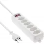 InLine Power strip SWITZERLAND 6-ių lizdų su jungikliu, 1,5 m, baltas