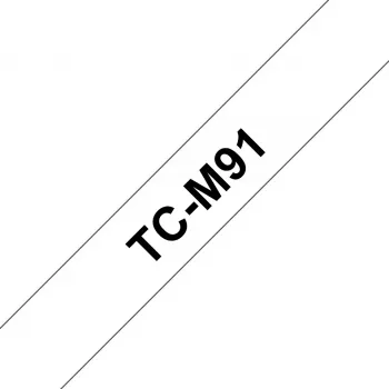 Brother TCM91 9mm juoda ant skaidraus lipni juosta etiketėms