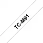 Brother TCM91 9mm juoda ant skaidraus lipni juosta etiketėms