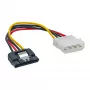 InLine SATA maitinimo adapterio laidas 4pin Molex / 15pin SATA su fiksatoriumi 0,30 m