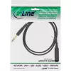 InLine ausinių ilginimo laidas 6,3 mm stereo M/F, auksuotas, juodas, 5 m