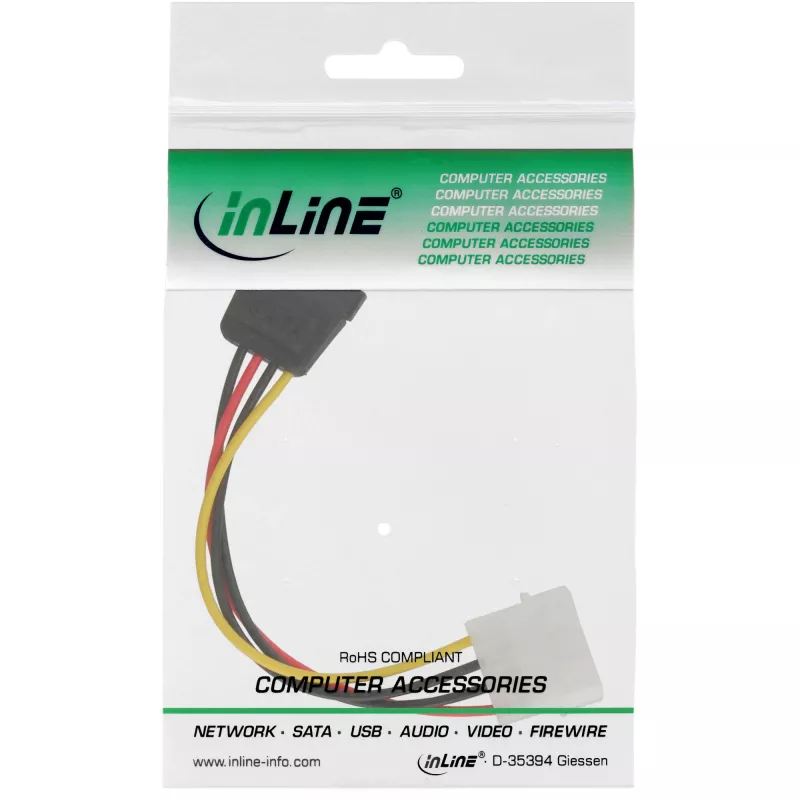 InLine SATA maitinimo laidas 1x 5,25 colio / SATA 0,30 m