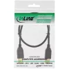 InLine USB 2.0 laidas, AM/AM, juodas, auksuoti kontaktai, 1 m