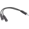 InLine 3,5 mm Jack Y laidas vyriškas į 2x 3,5 mm jack moteriškas Stereo 1 m