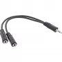 InLine 3,5 mm Jack Y laidas vyriškas į 2x 3,5 mm jack moteriškas Stereo 1 m