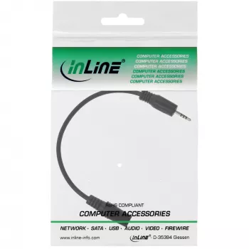 InLine 99308G garso adapterio laidas 4 kontaktų 2,5 mm kištukas / 4 kontaktų 3,5 mm lizdas 5 m