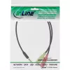 InLine garso ausinių adapterio laidas 3,5 mm kištukas 4 kontaktų / 2x 3,5 mm lizdai, juodas, 1 m