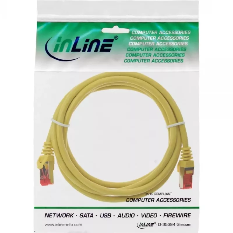 InLine Patch Laidas S/FTP PiMF Cat.6 250MHz PVC varis geltonas 1,5m