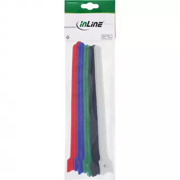 Kabelių raiščiai InLine lipnūs 12×150 mm, 10 vnt., įvairiaspalviai
