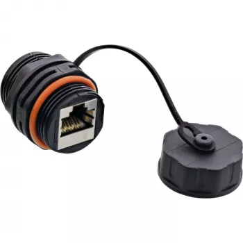 InLine Cat.6A vandeniui atsparus RJ45 jungtis IP68, pramoninis