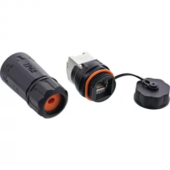 InLine Cat.6A movų rinkinys, vandeniui atsparus IP68, 2x RJ45 F/F, 1:1