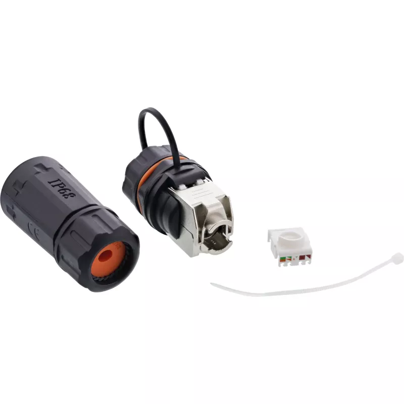 InLine Cat.6A movų rinkinys, vandeniui atsparus IP68, 2x RJ45 F/F, 1:1