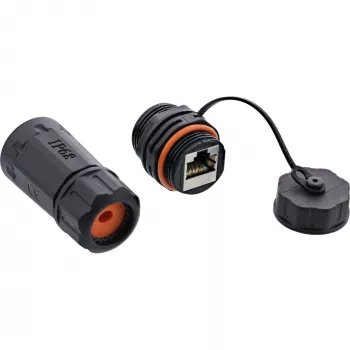 InLine Cat.6A jungtis, vandeniui atspari IP68, 2x RJ45 F/F, 1:1