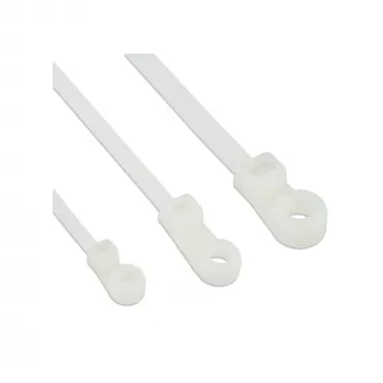 Kabelių raiščiai InLine su tvirtinimo galvute 200 mm × 4,8 mm, nailonas, tempimo jėga 215,7 N, 100 vnt.