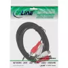 InLine garso laidas 2x RCA kištukas / lizdas 5 m, juodas