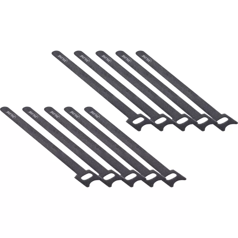 InLine kabelių raištis su lipnia juosta 180x12 mm 10 vnt. juoda