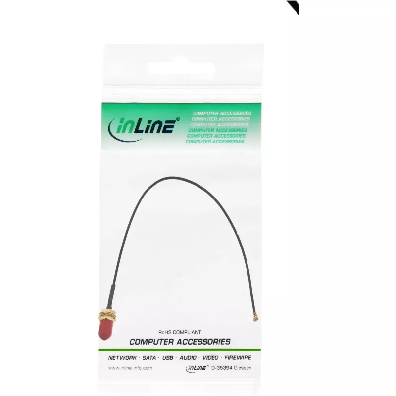 InLine WIFI adapterio laidas RP-SMA moteriška į U.FL kištuką 20 cm