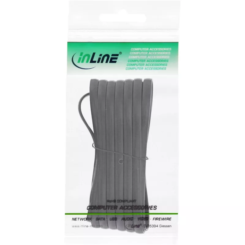 InLine prailginimo modulinis kabelis RJ12 6P6C kištukas / lizdas 2 m