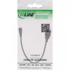 InLine USB 2.0 laidas A lizdas / Mini 5 kontaktų kištukas 0,2 m, juodas