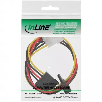 InLine vidinis maitinimo laidas 1x 4pin Molex / 2x SATA maitinimas 0,30 m