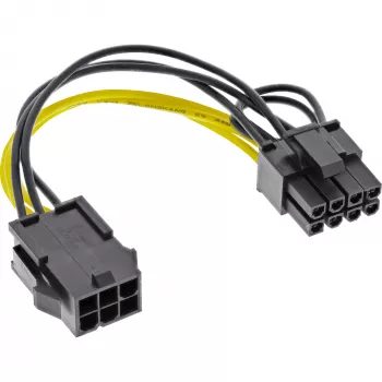 InLine vidinis maitinimo adapteris 6 kontaktų / 8 kontaktų PCIe vaizdo plokštėms