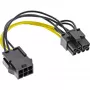 InLine vidinis maitinimo adapteris 6 kontaktų / 8 kontaktų PCIe vaizdo plokštėms