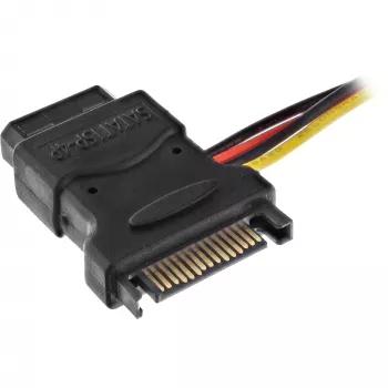 SATA maitinimo laidas SATA lizdas / 3x 4 kontaktų Molex kištukas 0,15 m InLine 29679