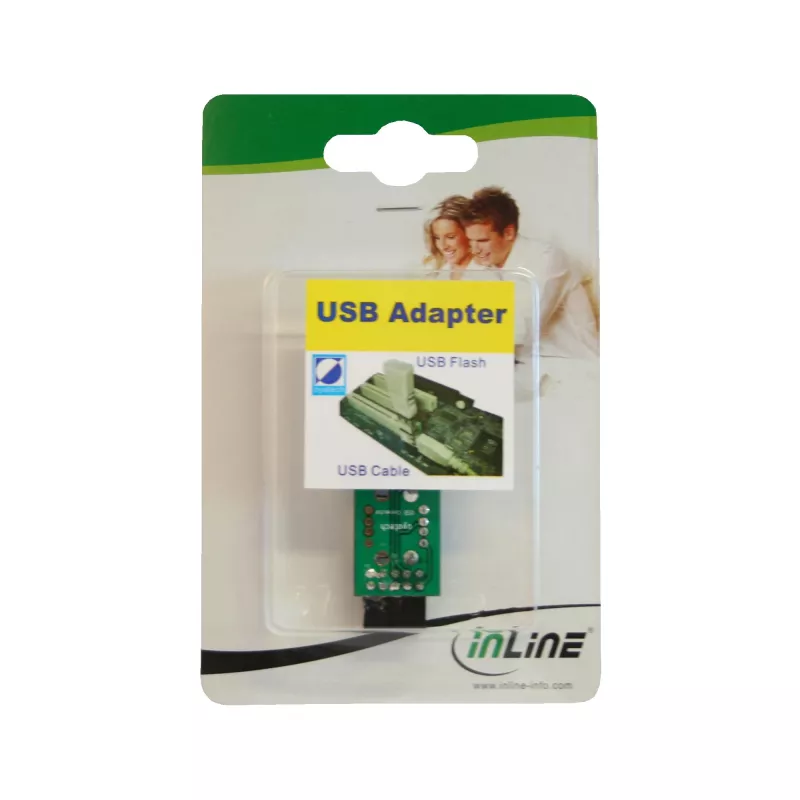 InLine USB 2.0 adapteris vidinis 2x USB A lizdas prie pagrindinės plokštės jungties 33440I