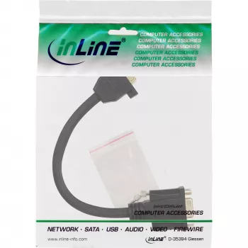 InLine VGA adapterio laidas 15 kontaktų VGA moteriška / moteriška 0,2 m