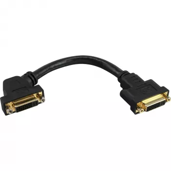InLine DVI-I adapterinis kabelis 24+5 DVI motina / motina su flanšu 0,2 m