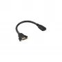InLine HDMI adapteris moteriška/moteriška su flanšu, auksuoti kontaktai, 4K2K, 0,2 m