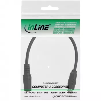 InLine garso adapterio laidas, 3,5 mm stereo motina į motiną, su vienu sriegiu, 0,2 m