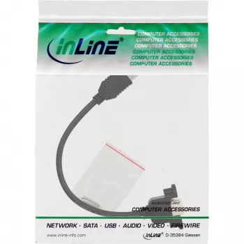 InLine USB 2.0 adapterinis kabelis, A tipo lizdas / B tipo važiuoklės jungtis, 33441F, 0,2 m