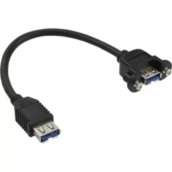 InLine USB 3.0 adapterio laidas, lizdas A / korpuso jungtis A, 0,20 m