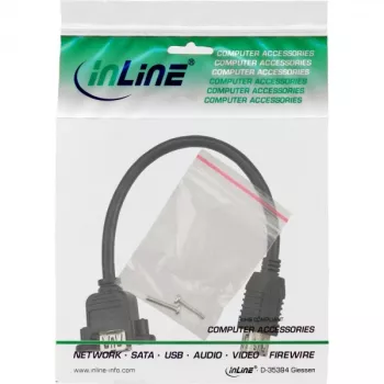 InLine USB 3.0 adapterio laidas, lizdas A / korpuso jungtis A, 0,20 m