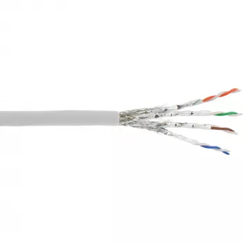 InLine Patch kabelis S/FTP PiMF Cat.6A halogen free 500MHz baltas 100m