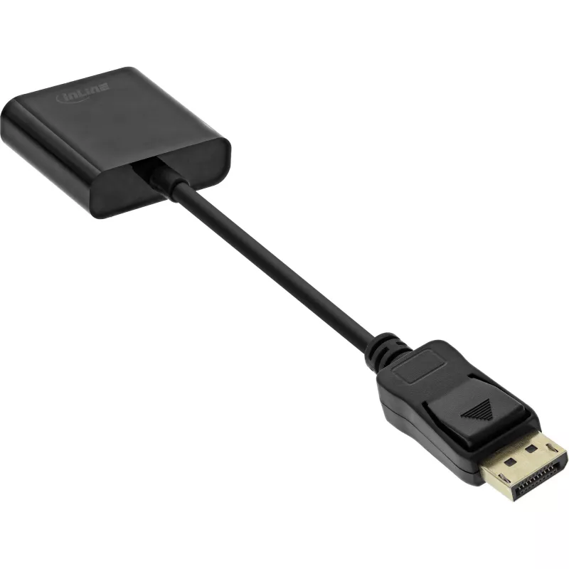InLine 17197B adapterinis laidas DisplayPort (vyriškas) / VGA (moteriška) juodas 0,15 m