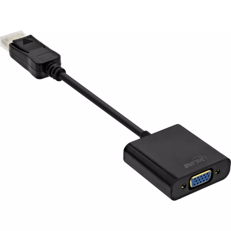 InLine 17197B adapterinis laidas DisplayPort (vyriškas) / VGA (moteriška) juodas 0,15 m