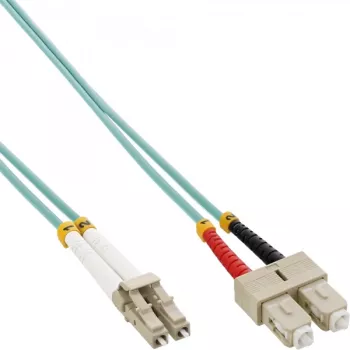 InLine šviesolaidinis dvipusis kabelis LC/SC 50/125µm OM3 1m
