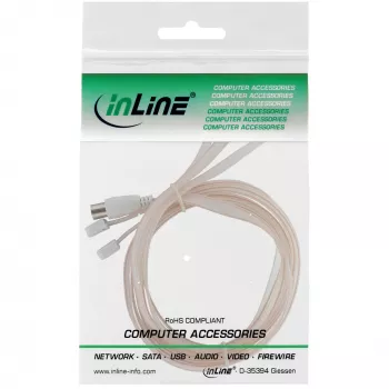 InLine dipolinė antena FM radijui su IEC 75 omų jungtimi 46230