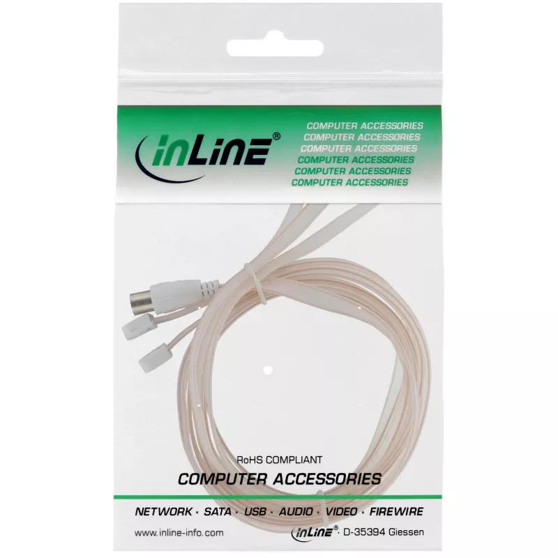 InLine dipolinė antena FM radijui su IEC 75 omų jungtimi 46230